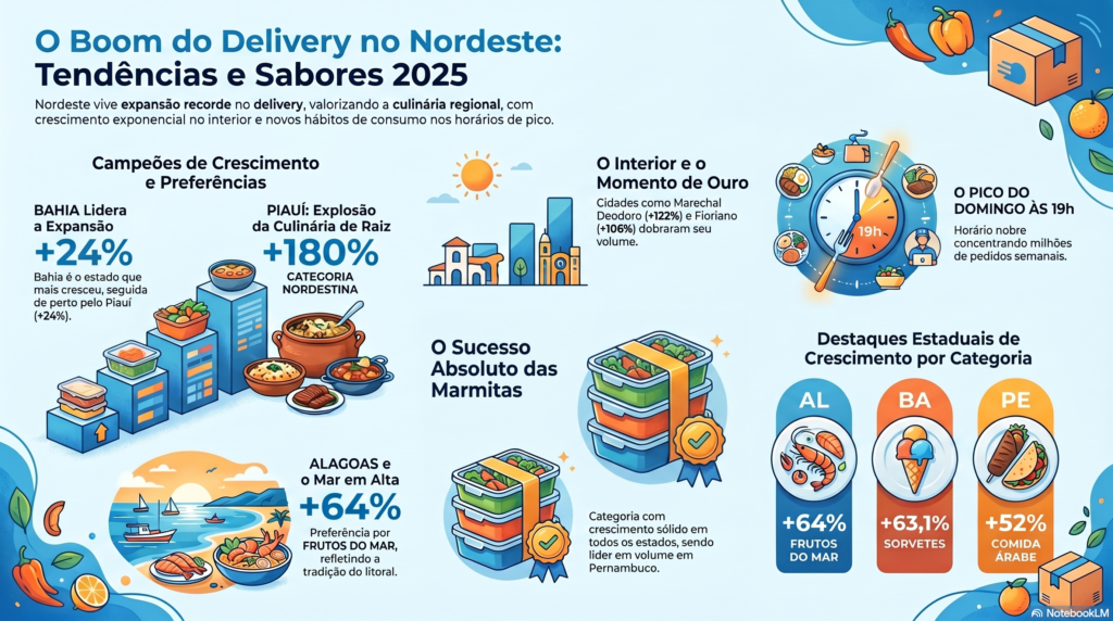 infográfico delivery nordeste ifood 