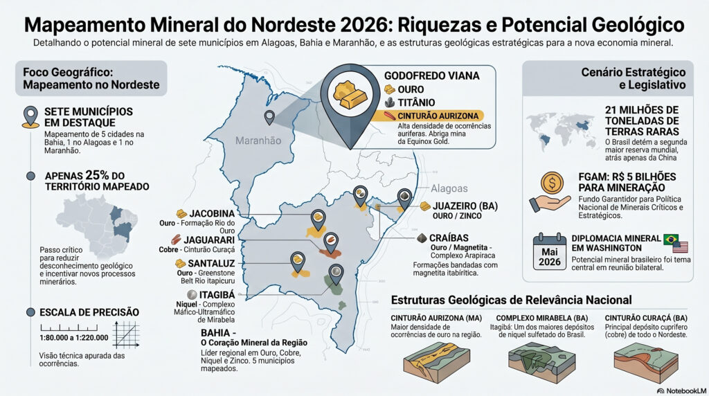 SGB mapeamento mineral do Nordeste