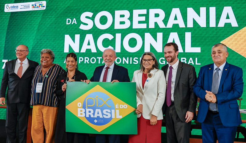 Pix Presidente da República, Luiz Inácio Lula da Silva, durante 7ª Reunião Plenária do Conselho de Desenvolvimento Econômico Social Sustentável, no Palácio Itamaraty, em Brasília - DF. Foto: Ricardo Stuckert/PR