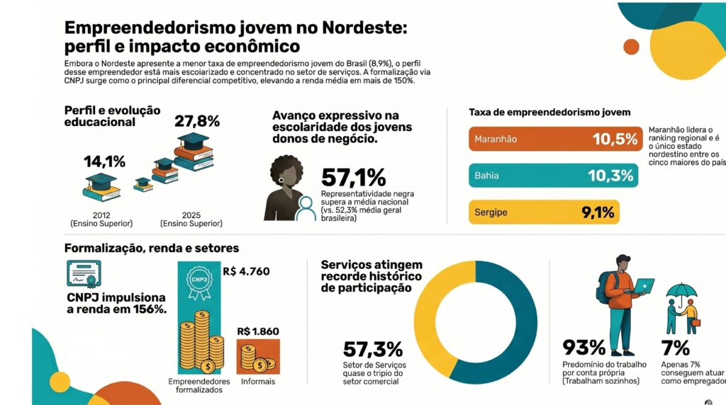 Empreendedorismo jovem no Nordeste pesquisa Sebrae