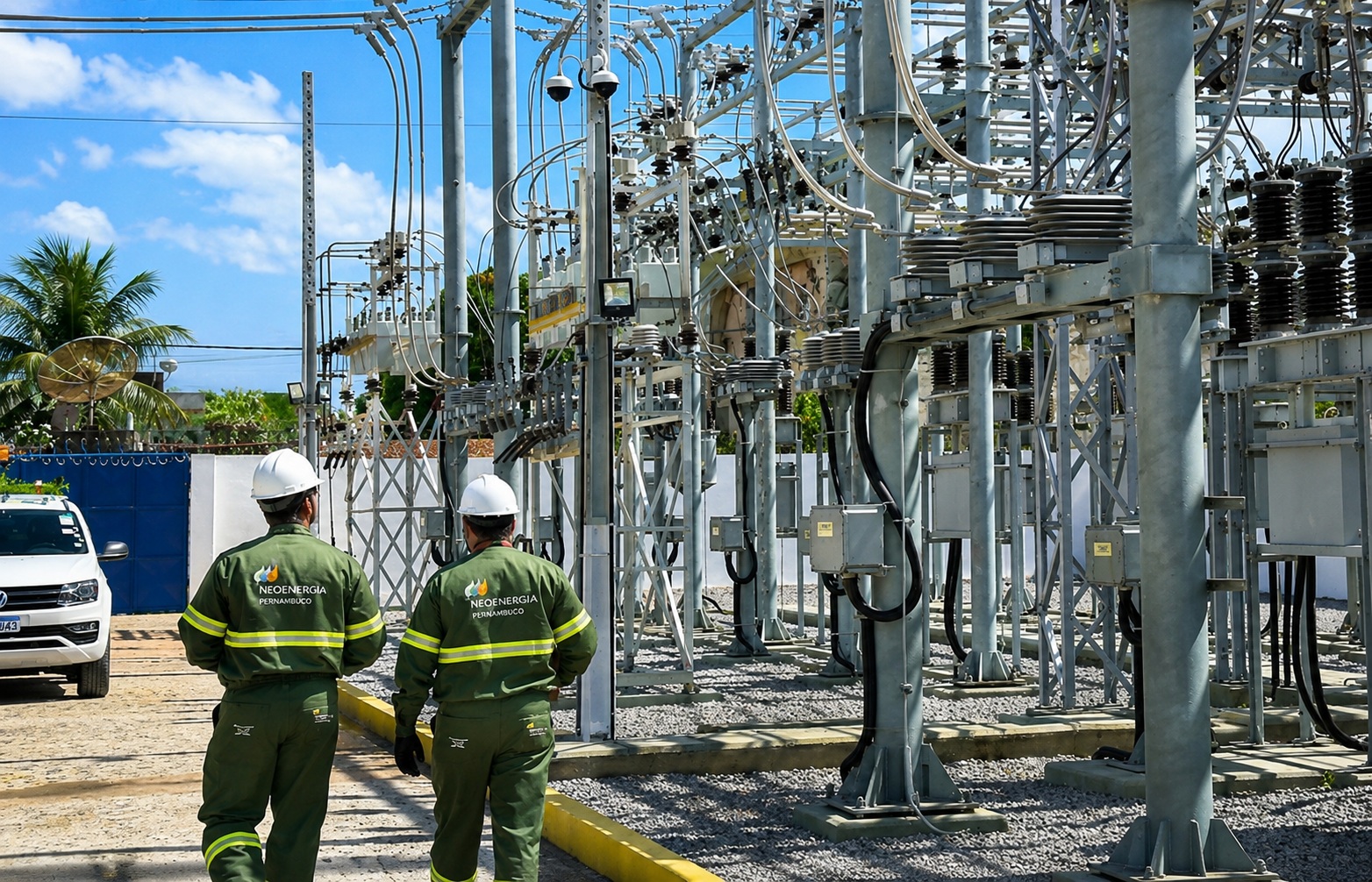 Estação de energia elétrica em PE